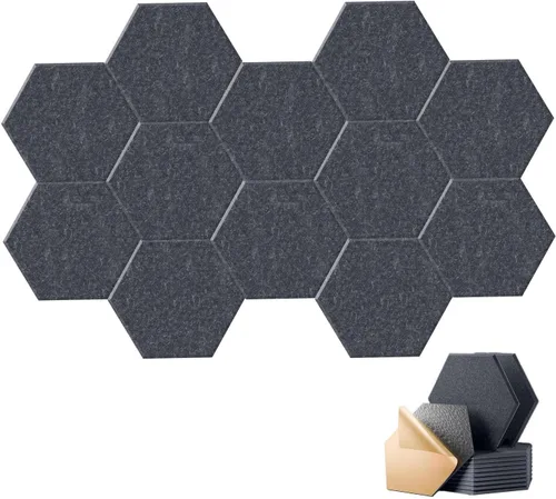Miniatura 16 de HONORIA Paquete de 8 Paneles Acústicos de Arte de 48X32 Pulgadas Paneles Absorbentes de Sonido, Paneles de Pared Autoadhesivos a Prueba de Sonido