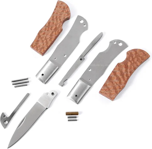 Miniatura 9 de EZSMITH Kit de fabricación de cuchillos – Bobcat Lockback – Serie de cuchillos plegables de bricolaje – (kit de piezas)