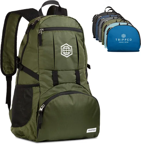 Miniatura 8 de Mochila de viaje: mochila ligera para senderismo, gimnasio y avión, Negro azabache, 35 liters, Mochilas Daypack