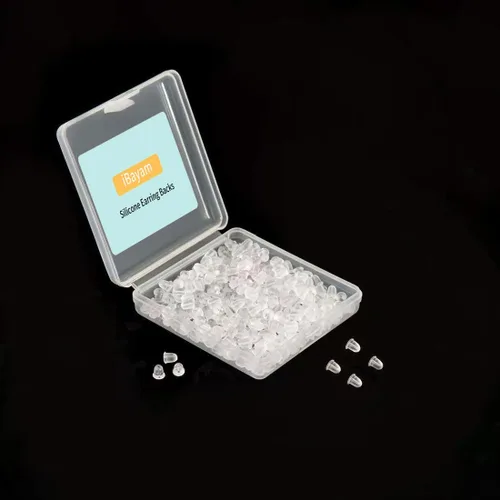 Miniatura 6 de Parte trasera de silicona para aretes, almohadillas de seguridad suaves y transparentes para las orejas, topes de embrague, repuesto para anzuelos
