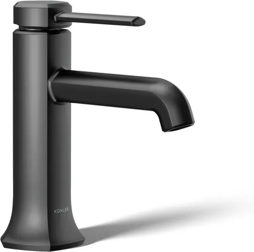 Miniatura 26 de KOHLER 27000-4K-BMB - Grifo de baño de un solo mango con montaje de drenaje emergente, grifo de lavabo de baño de un agujero, 1.0 gpm, negro mate