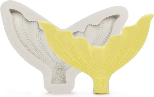 Miniatura 3 de Beasea Molde grande para cola de sirena, 1 paquete de silicona para fondant de cola de sirena para decoración de pasteles de azúcar de chocolate