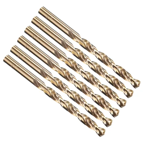 Miniatura 311 de PATIKIL Broca Jobber de 0.039 in, vástago recto M35 cobalto 5% acero de alta velocidad 135° acabado dorado para metal duro de acero inoxidable - 2
