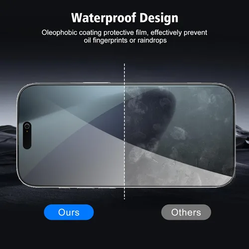 Miniatura 9 de Paquete de 2+2 protectores de pantalla de privacidad para iPhone 17 Pro Max con protector de lente de cámara, película de protección de vidrio