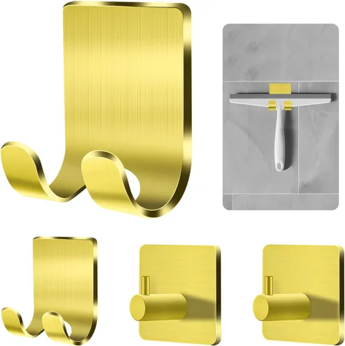 Miniatura 17 de CGBE 4 Paquetes Ganchos de Ducha para Interior de Ducha, Soporte Colgador Autoadhesivo para Afeitadora para Baño, Ganchos de Pared Sin Daños