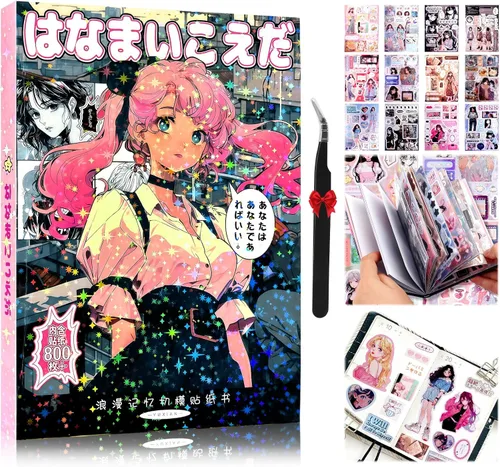Miniatura 16 de 800 calcomanías japonesas Kawaii Heisei Retro para diario de adultos, Y2k, lindas calcomanías para álbumes de recortes, calcomanías estéticas