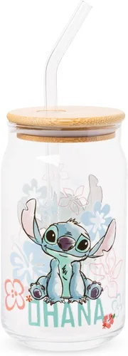 Miniatura 22 de Silver Buffalo Disney Alice in Wonderland Tarro de vidrio con tapa de bambú y pajita de vidrio, 16 onzas