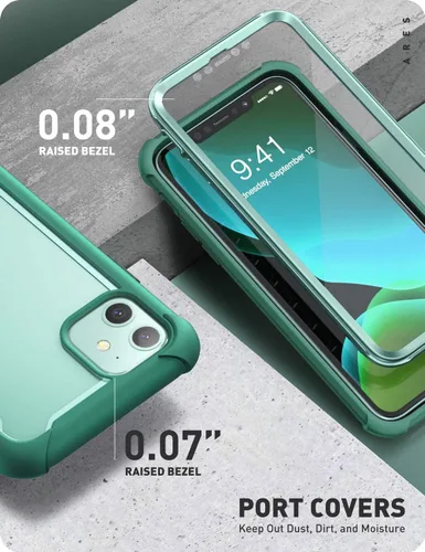 Miniatura 5 de i-Blason Ares - Funda para iPhone 11 de 6.1 pulgadas (versión 2019), funda transparente resistente de doble capa con protector de pantalla integrado