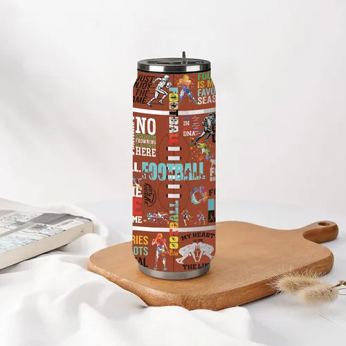 Miniatura 6 de Taza de viaje de fútbol con tapa, regalos para amantes del fútbol, vaso de acero inoxidable al vacío, taza de café, regalos para mujeres y hombres