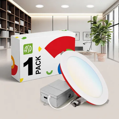 ASD Luz empotrable con clasificación de fuego de 4 pulgadas, 5 colores 2700 K/3000 K/3500 K/4000 K/5000 K, 840 lúmenes, clasificación de fuego de 2