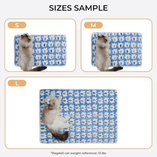 Miniatura 3 de 1 paquete de 3 mantas súper suaves y esponjosas de franela, de calidad premium, con patrón lindo de elefante, para mascotas, perros, cachorros o Azul