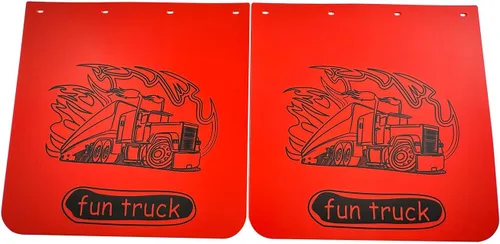 Miniatura 8 de 2 aletas de polímero de 24 x 24 pulgadas en ángulo negro resistente, protección universal contra salpicaduras para semirremolques, tractores