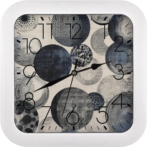 Miniatura 24 de 10" Square Modern Wall Clock,Ancient Egypt Print Kitchen Clocks Wall Battery Operated,Silent Non Ticking Unique Funny Cute Wall Clock for Living