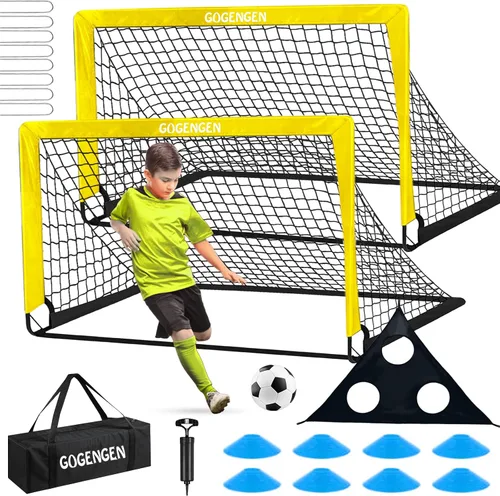 Miniatura 7 de Soccer Goal, 2 of 6x4 Soccer Goals for Backyard with Soccer Net, Soccer Ball, Target, Cones, Soccer Training Equipment for Toddler Kids Youth