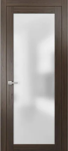 Miniatura 8 de SARTODOORS Puerta francesa sólida de 18 x 80 pulgadas Planum 2102 Oak Marco de panel regular individual manija Puertas resistentes para baño