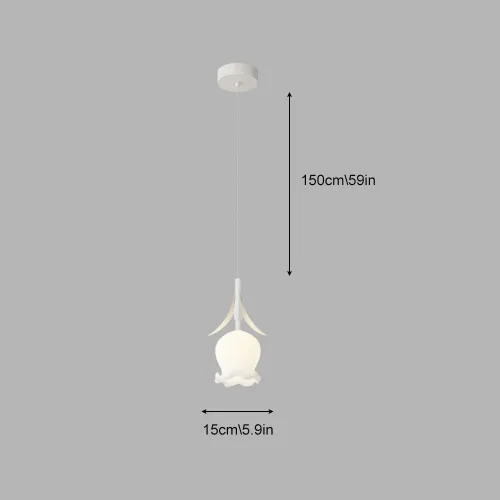 Miniatura 7 de Mini lámpara colgante de estilo francés, con forma de flor, accesorio de iluminación colgante de vidrio creativo de hierro para dormitorio, mesita