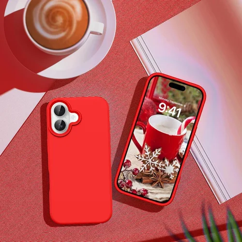 Miniatura 162 de GUAGUA Funda compatible con iPhone 17 Pro Max de 6.9 pulgadas, silicona líquida, goma de gel suave, delgada, forro de microfibra delgada