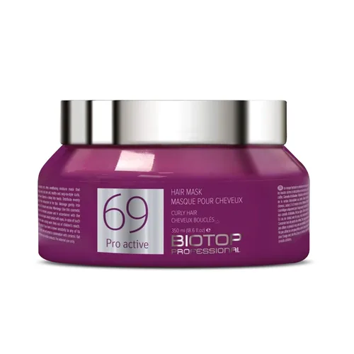 Biotop Professional 69 Pro Active Hair Mask para tipos de cabello rizado y ondulado, 11.8 oz