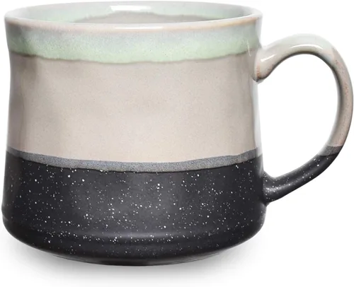 Miniatura 11 de Bosmarlin Taza de café grande de cerámica, taza de té grande para la oficina y el hogar, 21 onzas, apta para lavavajillas y microondas, 1 unidad Azul