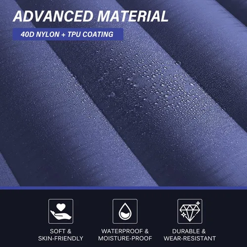 Miniatura 5 de TOBTOS Colchoneta inflable para acampar con almohada, almohadilla de dormir ultraligera gruesa de 6 pulgadas con bomba incorporada, alfombrilla