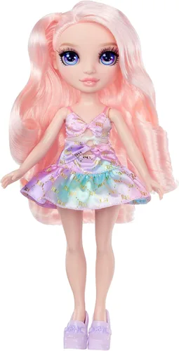 Rainbow High My Fashion Style Bella, muñeca de moda rosa de 11 pulgadas con traje llamativo, bolso elegante, gran regalo de juguete para niñas de 4