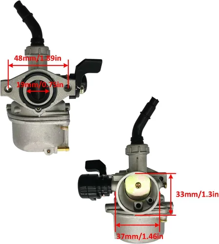 Miniatura 2 de PZ19 nuevo carburador con filtro de aire de 1.38 pulgadas de repuesto para ATV 50cc 70cc 80cc 90cc 110cc 125cc Dirt Bike Taotao Kazuma SunL Baja