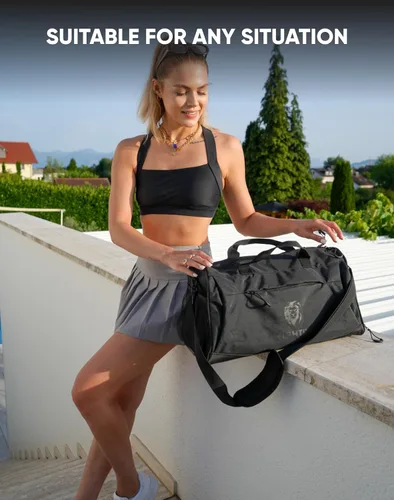 Miniatura 5 de FIGHTR Sports bag & travel Duffel bag for men and women - with shoe compartment & wet compartment - bag for sports, fitness & travel - training bag
