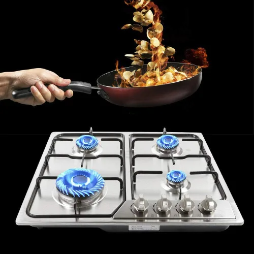 Miniatura 10 de Estufa de gas Gas Gas GLPG, Quemador de estufa de vidrio templado, 4 quemadores, parrilla de gas integrada (4 quemadores, 23 x 20 pulgadas)