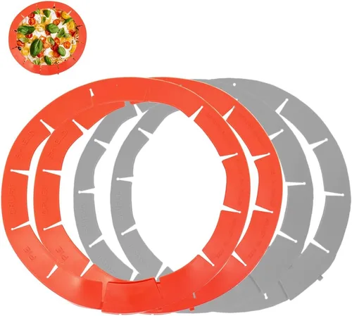 Miniatura 17 de Protector ajustable de corteza de tarta, protector de borde de pastel, herramientas redondas de silicona para hornear pasteles pizza, sin BPA