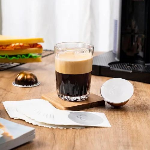 Miniatura 4 de Cápsulas de café reutilizables V-ertuo recargables con papel de aluminio espresso para máquinas de café N-espreso V ertuo GCA1 y De 'L onghi ENV135S