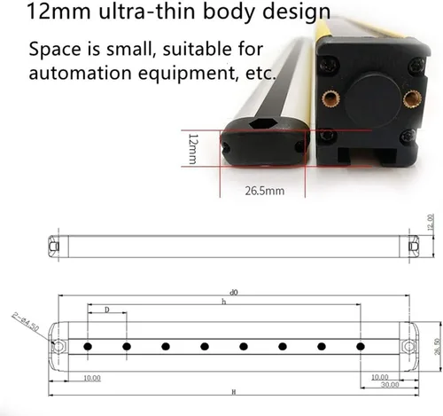 Miniatura 2 de CGOLDENWALL Cortinas de luz de seguridad ultrafinas Sensor de pantalla de luz Rejilla de seguridad Punzonadora Protector de haz Paso de haz: 0.787