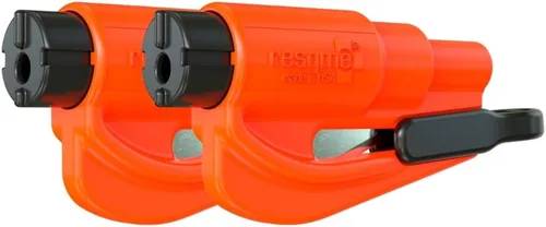 Miniatura 8 de resqme Llavero de emergencia compacto original, herramienta de escape de coche, cortador de cinturón de seguridad y rompevanas, fabricado en Estados