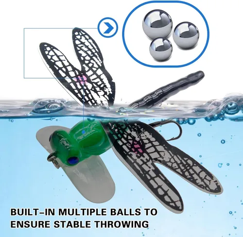 Miniatura 6 de Señuelos de pesca Topwater Señuelos simulación conjunto con ganchos para herramientas de pesca al aire libre