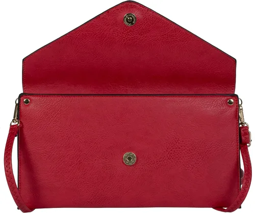 Miniatura 2 de Mabel Women's Wristlets Clutch Envelope Purse in Faux Vegan Leather with a Long Shoulder Strap - PIPER