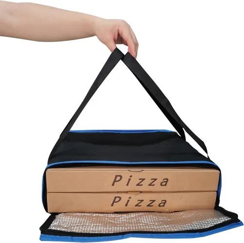 Miniatura 6 de ATYARD Bolsa de entrega de pizza, 14 x 14 x 5 pulgadas, bolsas calentadoras de pizza para llevar calientes, bolsa de entrega de alimentos aislada