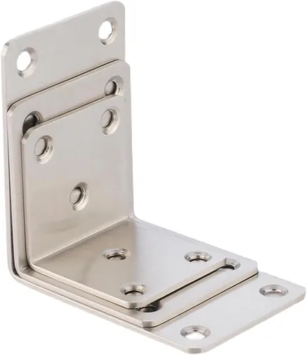 Miniatura 3 de Soportes de ángulo recto de 90 grados de acero inoxidable con tornillos en forma de L juntas placa 6 piezas