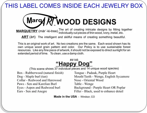 Miniatura 7 de MarqArt Caja de madera para perros hecha a mano en Estados Unidos calidad inigualable única no hay dos iguales obra original de arte en madera 4146