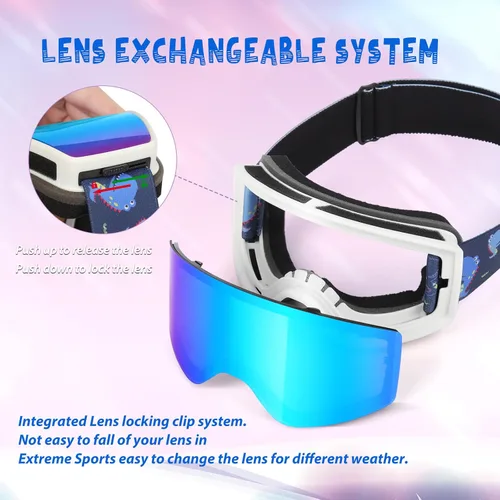 Miniatura 4 de EXP VISION Gafas de Esquí/Snowboard Parent-child Gafas de Nieve Sobre Gafas para Hombres, Mujeres, Adolescentes y Niños Gafas de esquí
