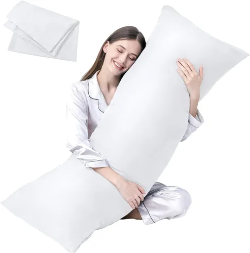Miniatura 10 de DOWNCOOL Relleno de Almohada Grande para el Cuerpo - Almohada Transpirable de Cuerpo Completo para Personas que Duermen de Lado - Almohada de Cama