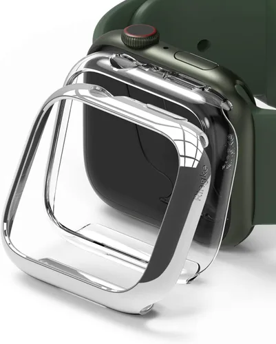 Ringke Funda delgada [No más decoloración/paquete de 2] compatible con Apple Watch Series 9, 8, 7 (1.614 in) para minimalista, funda transparente