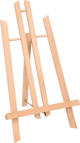 Miniatura 4 de MEEDEN Caballete de mesa de 16 pulgadas: paquete de 12 caballetes de madera de haya para pintar, soporte de lona para pintar carteles Natural