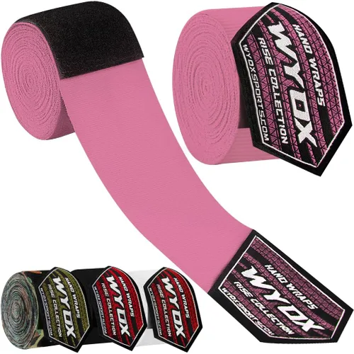 Miniatura 17 de WYOX Gel Boxing Hand Wraps for Men Women – Elasticated Padded Long Wrist Straps Cotton & Nylon Blend for Muay Thai MMA, Kickboxing, BJJ Combat