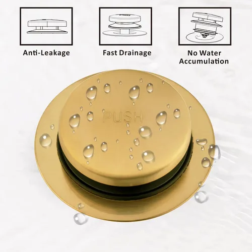Miniatura 4 de Artiwell Tapón Universal de Drenaje de Bañera Tip Toe y Cubierta, Tapón de Drenaje de Bañera, Reemplaza Elevación y Giro, Desagües Tip-Toe y Palanca