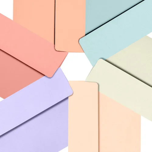 Miniatura 7 de Sobres de 5 x 7 pulgadas para invitaciones, paquete de 36 sobres A7 para tarjetas de 5 x 7, sobres de invitación de colores, 6 colores pastel