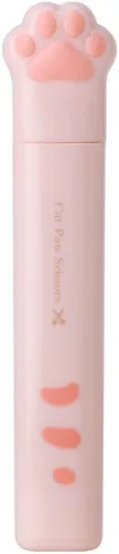 Tijeras multiusos, mini tijeras de mano portátiles Kawaii Cat Paw Tijeras de artesanía Tijeras plegables de papelería con cubierta de seguridad