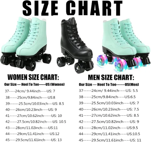 Miniatura 2 de Jessie - Patines de piel sintética ajustables de cuatro ruedas de alta calidad para mujeres, hombres, niños y niñas - Interior y exterior