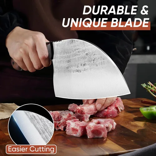 Miniatura 3 de TIJERAS Juego de 14 piezas de cuchillos de carnicero para cortar carne, cuchillos de chef japoneses premium con bolsa, juego de cuchillos de cocina