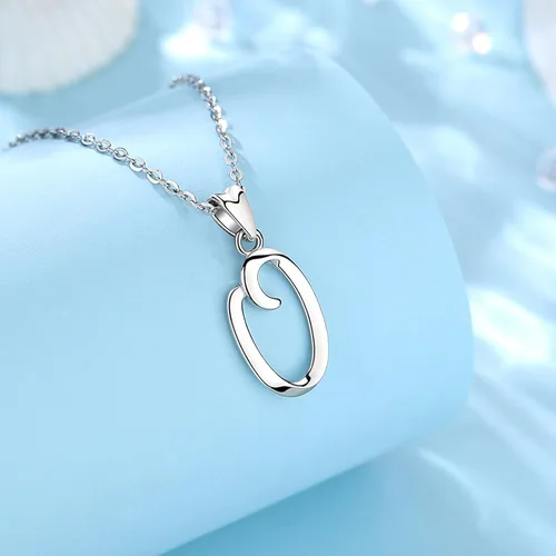 Miniatura 183 de EUDORA Collares de plata esterlina con inicial para mujer, regalos clásicos de 26 letras sin cuello para niñas, hermana, madre hija, cadena de 18