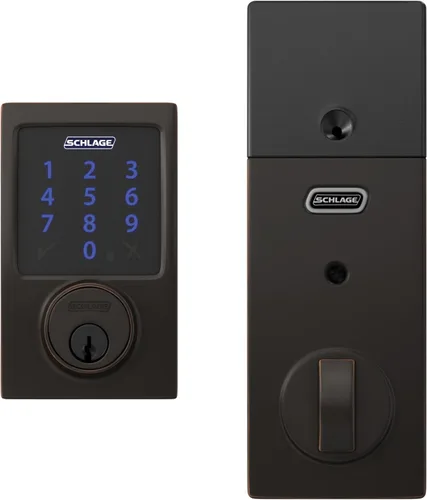 Miniatura 6 de Schlage Connect BE469ZP CEN 716 - Cerradura de seguridad inteligente con alarma incorporada, moldura Century en bronce envejecido