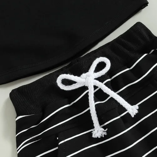 Miniatura 4 de Conjunto de pantalones cortos para niños pequeños, camiseta estampada junto al mar, 2 piezas, ropa de verano